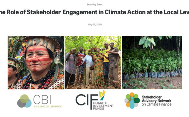 CBI Presents Evaluation of Local Stakeholder Engagement in Climate Investment Funds