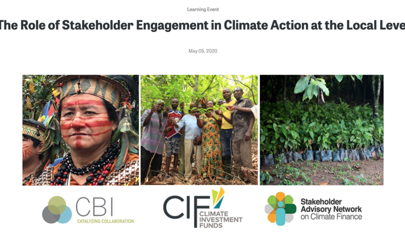 CBI Presents Evaluation of Local Stakeholder Engagement in Climate Investment Funds